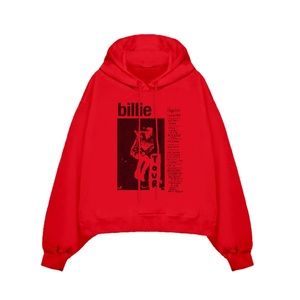Red Billie Eilish hoodie